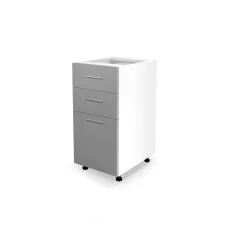 Lower cabinet with drawers VENTO D3S-40/82, light gray